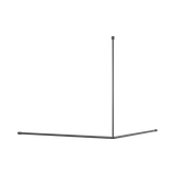 Nero Mecca Care Curtain Rail 1200X1200Mm 90 Degree - Gunmetal