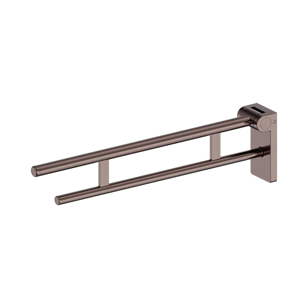 Nero Mecca Care Foldable Toilet Support Arm - Brushed Bronze