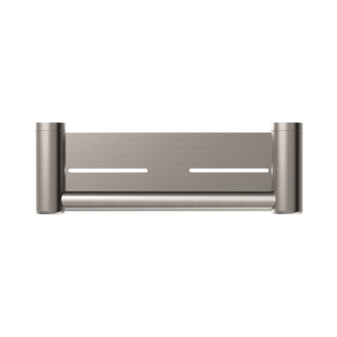Mecca Care 25mm Nero Grab Rail With Shelf 300mm - Brushed Nickel