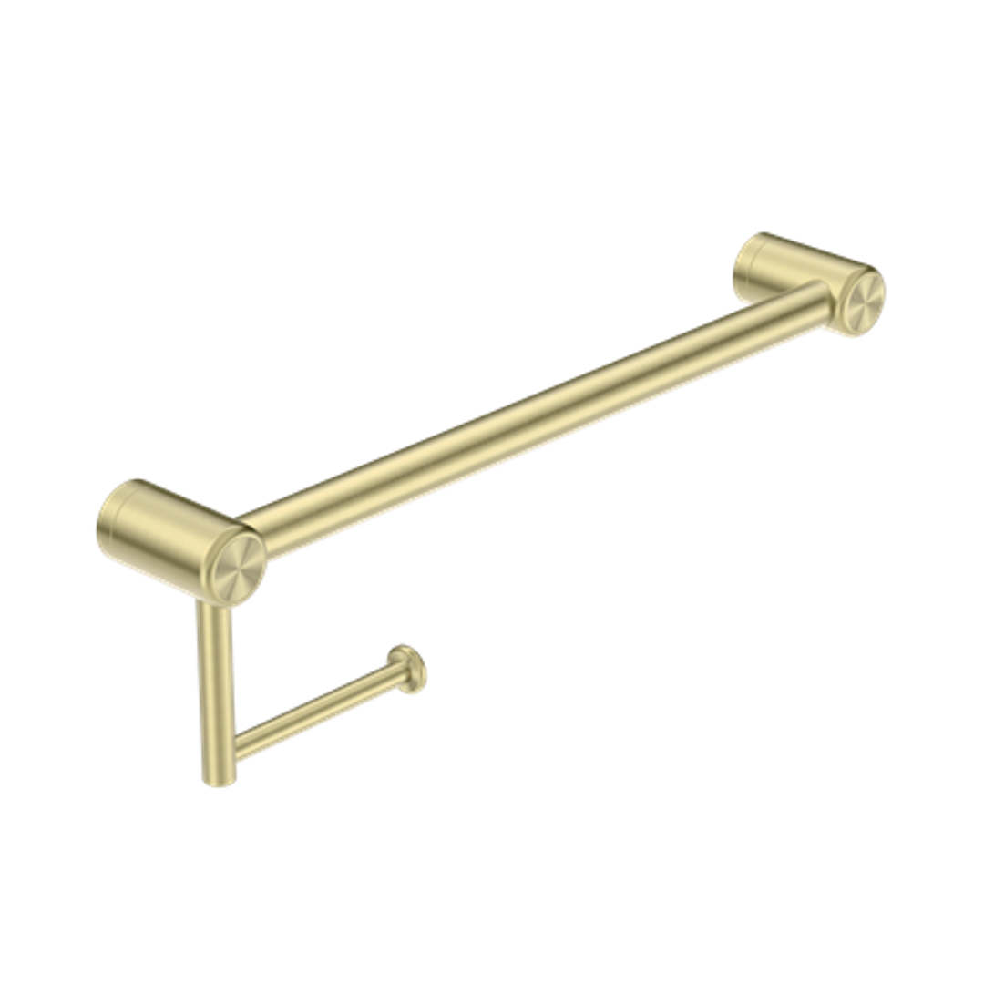 Nero Mecca Care 25mm Toilet Roll Rail 450mm - Brushed Gold