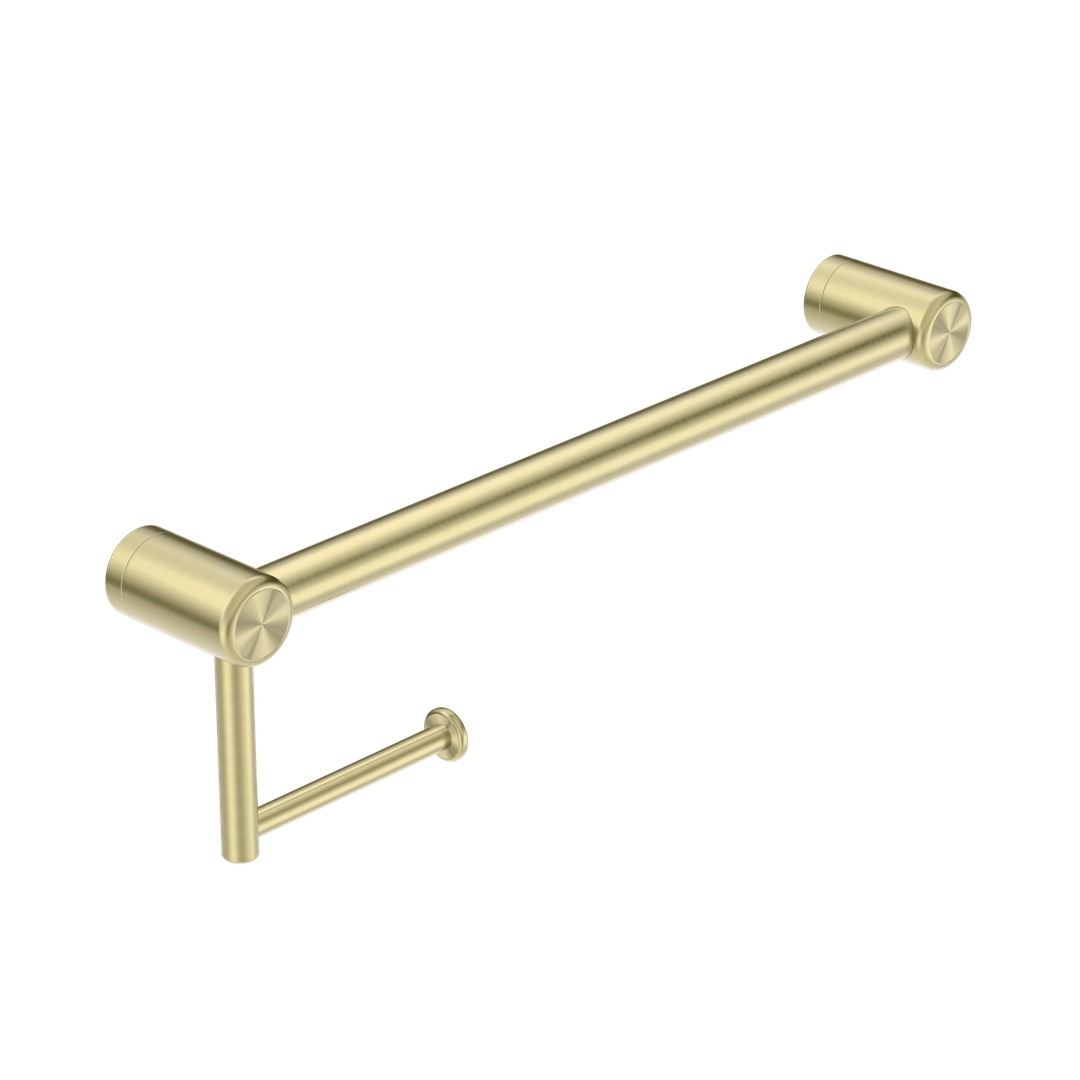 Nero Mecca Care 25mm Toilet Roll Rail 450mm - Brushed Gold