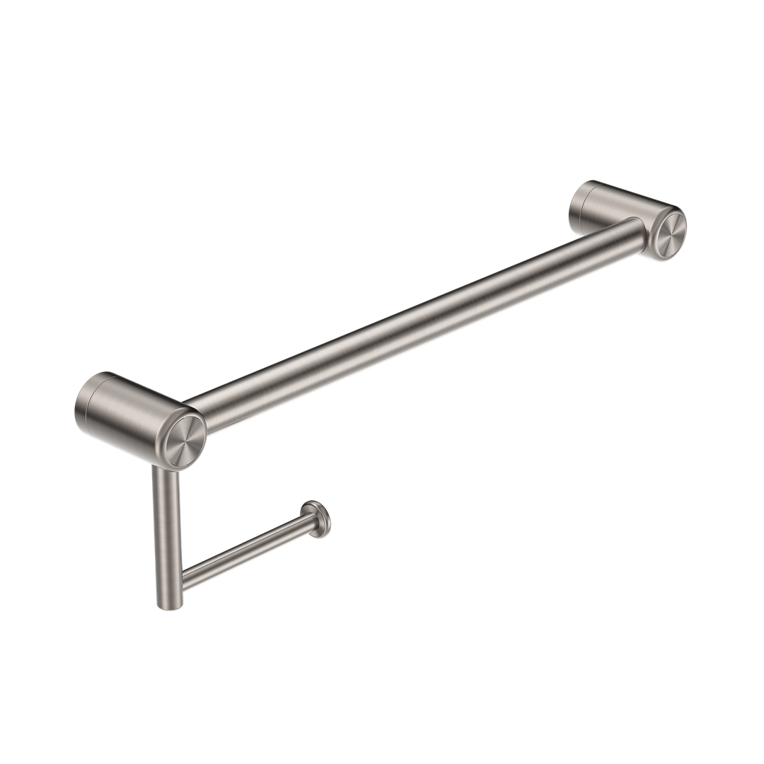 Nero Mecca Care 25mm Toilet Roll Rail 450mm - Brushed Nickel