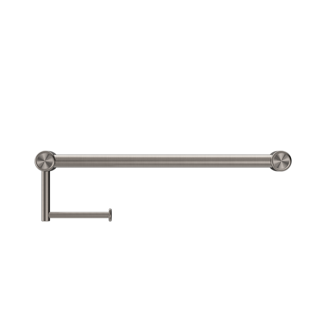 Nero Mecca Care 25mm Toilet Roll Rail 450mm - Brushed Nickel