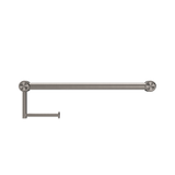 Nero Mecca Care 25mm Toilet Roll Rail 450mm - Brushed Nickel