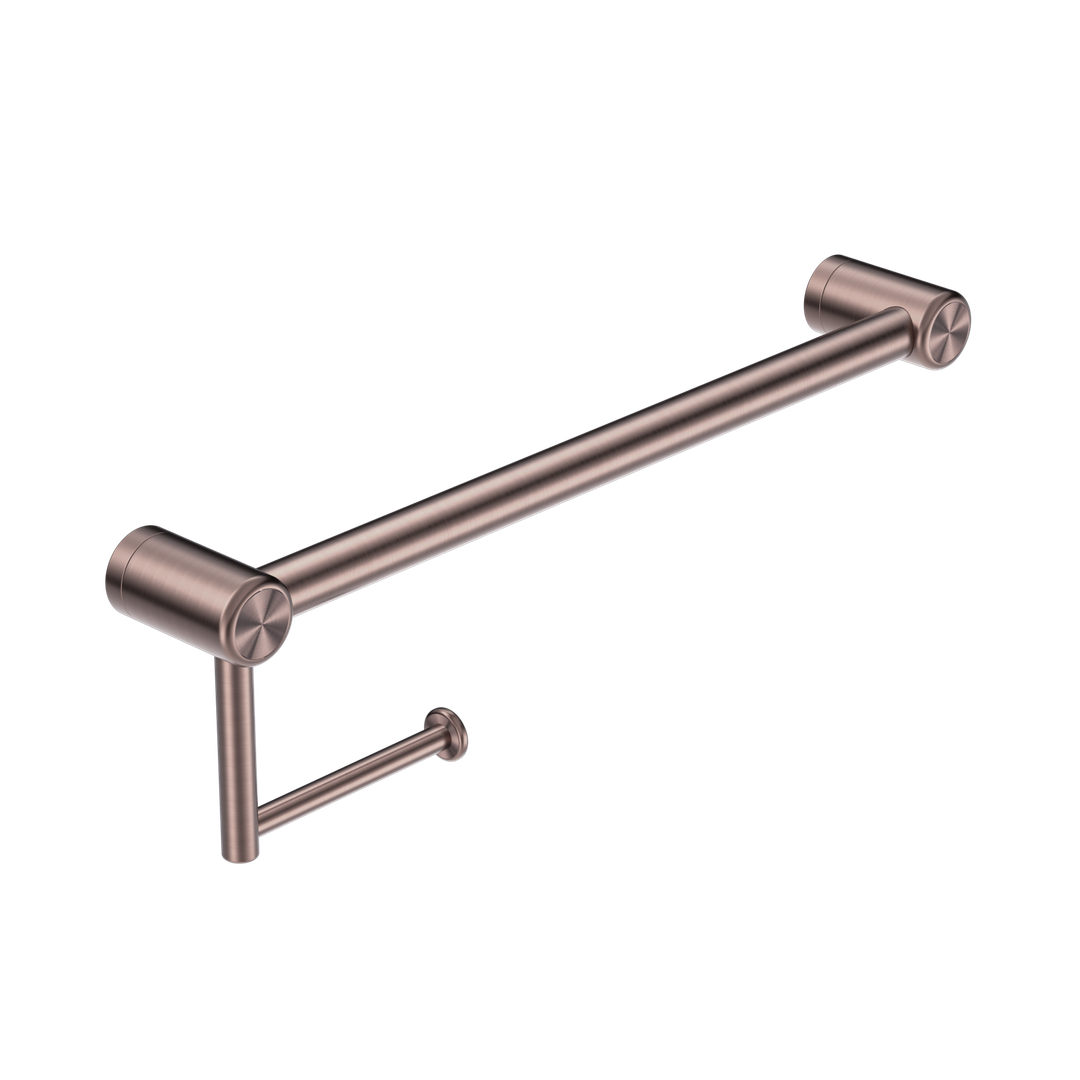 Nero Mecca Care 25mm Toilet Roll Rail 450mm - Brushed Bronze