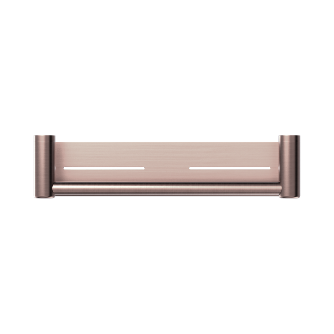 Mecca Care 25mm Nero Grab Rail With Shelf 450mm - Brushed Bronze