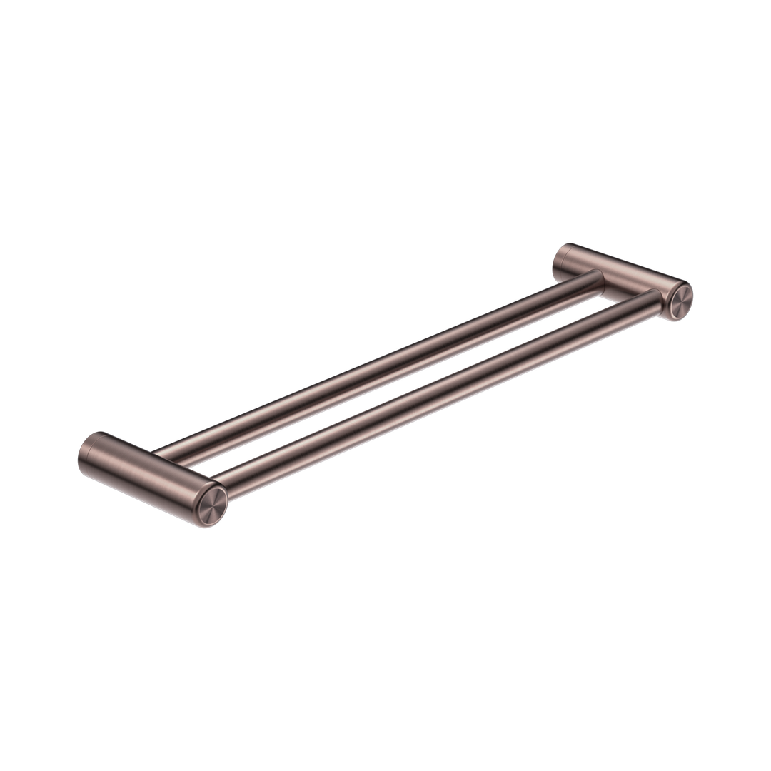 Mecca Care 25mm Double Nero Towel Grab Rail 600mm - Brushed Bronze