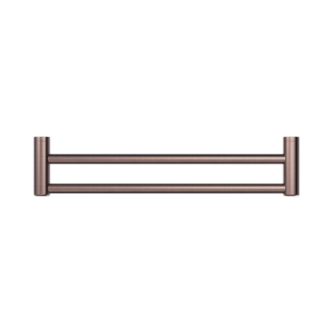 Mecca Care 25mm Double Nero Towel Grab Rail 600mm - Brushed Bronze