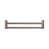 Mecca Care 25mm Double Nero Towel Grab Rail 600mm - Brushed Bronze