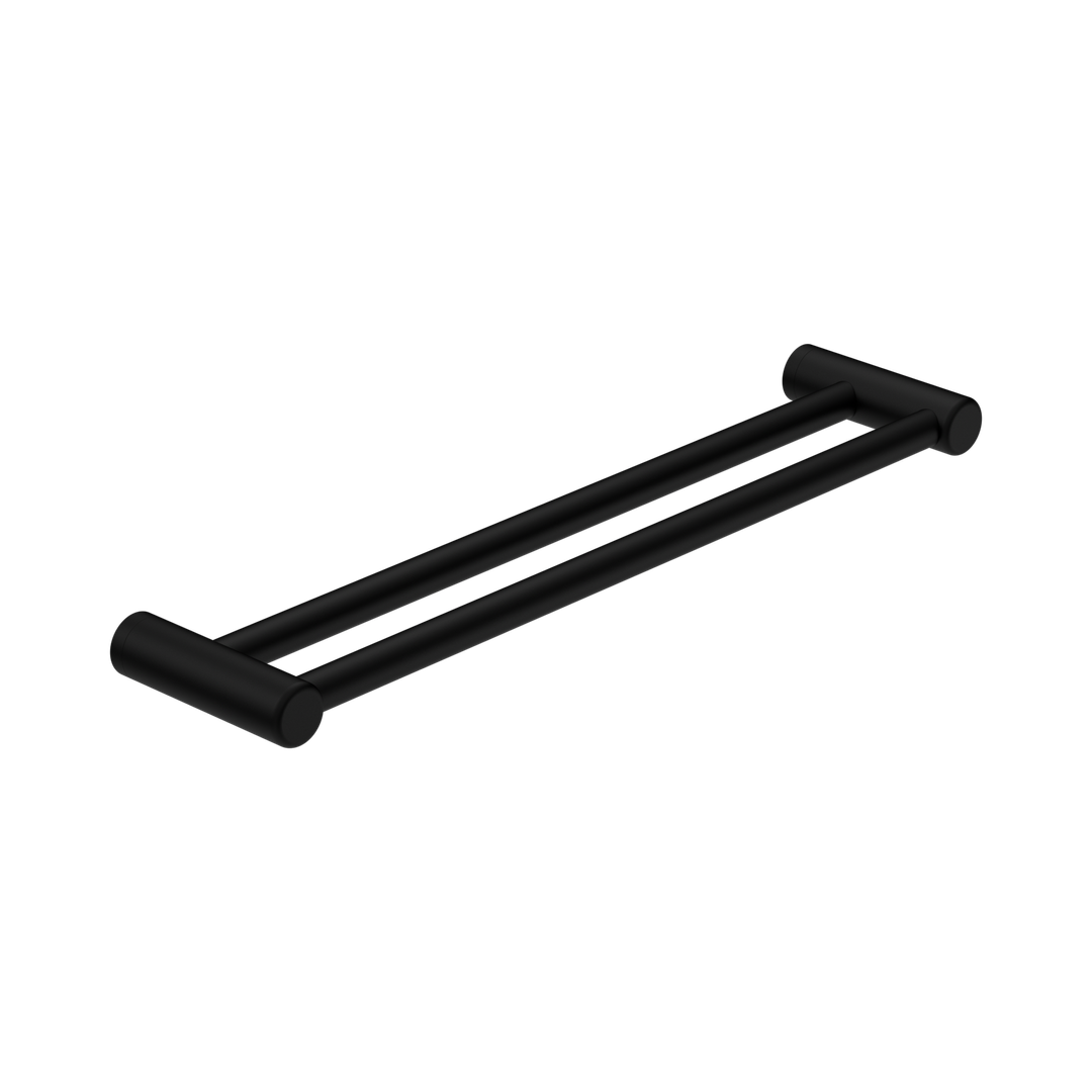 Mecca Care 25mm Double Nero Towel Grab Rail 600mm - Matte Black