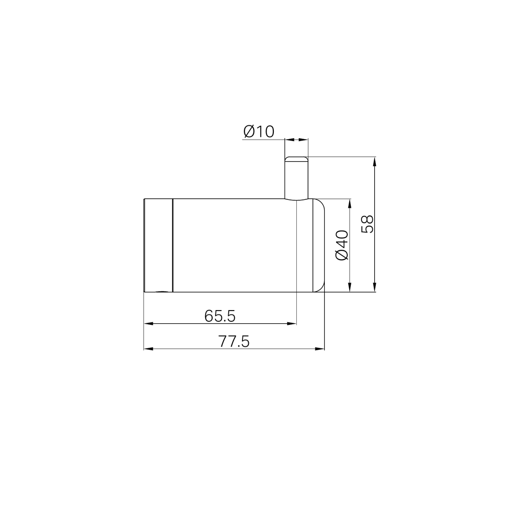 Mecca Care 25mm Nero Wall Hook - Brushed Nickel