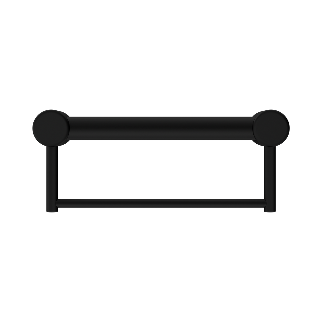 Mecca Care 32mm Grab Rail With Nero Towel Holder 300mm - Matte Black