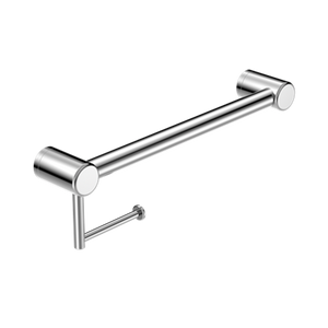 Nero Mecca Care 32mm Grab Rail With Toilet Roll Holder 450mm - Chrome