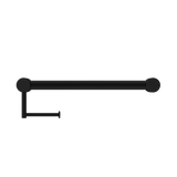 Nero Mecca Care 32mm Grab Rail With Toilet Roll Holder 450mm - Matt Black