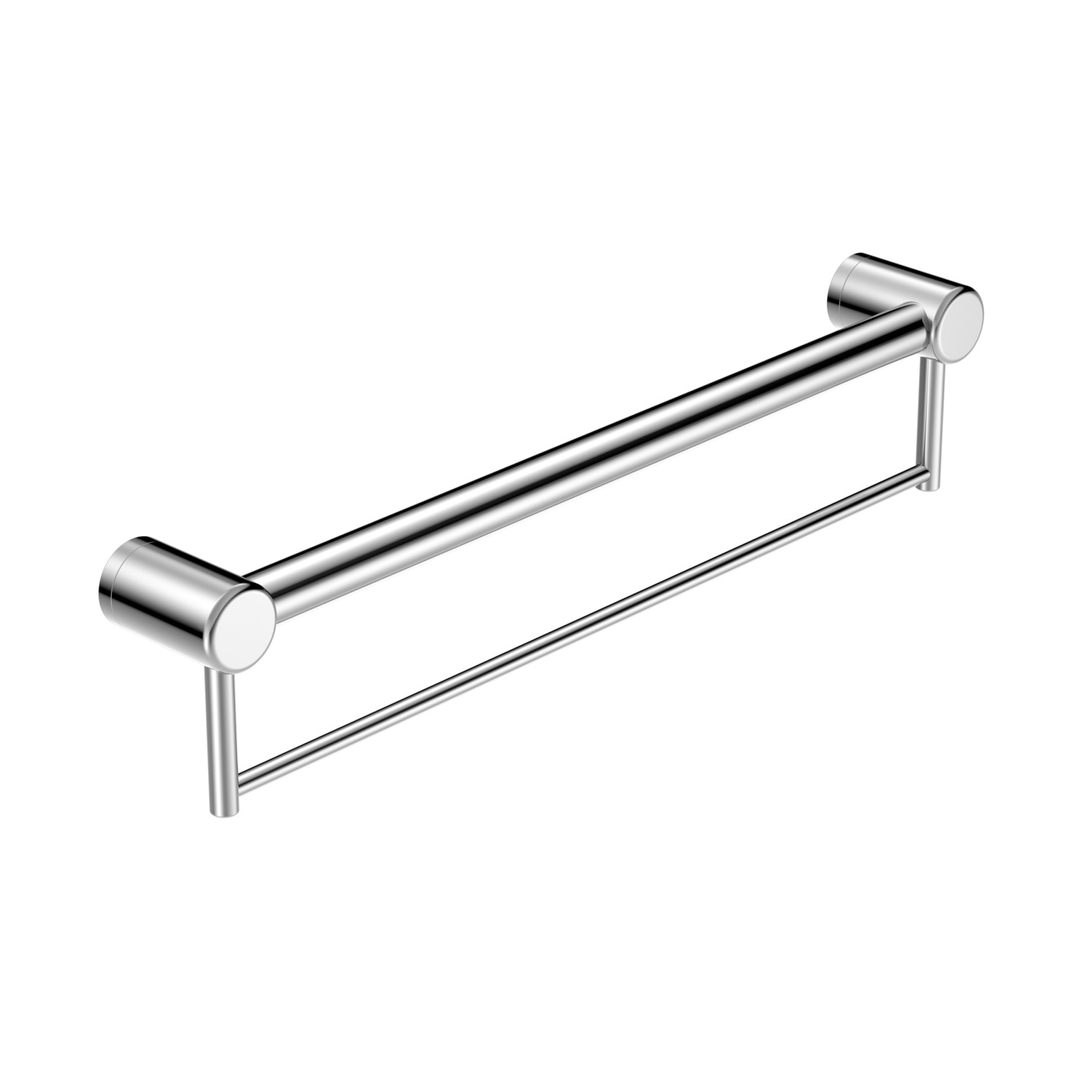 Nero Mecca Care 32mm Grab Rail With Towel Holder 600mm - Chrome