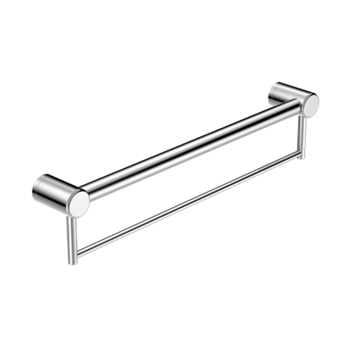Nero Mecca Care 32mm Grab Rail With Towel Holder 600mm - Chrome