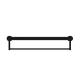 Nero Mecca Care 32mm Grab Rail With Towel Holder 600mm - Matt Black