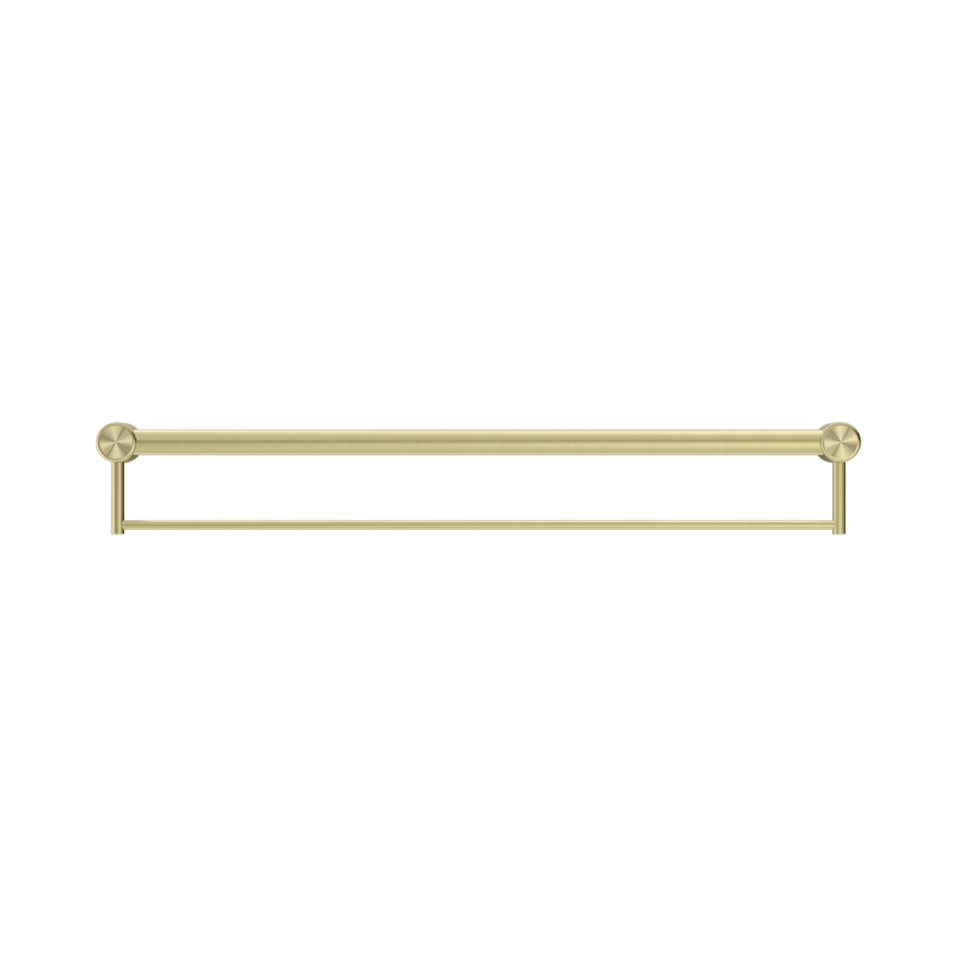 Mecca Care 32mm Grab Rail With Nero Towel Holder 900mm - Brushed Gold