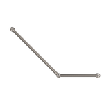 Nero Mecca Care 32mm Ambulant Toilet Grab Rail 45 Degree 750X450mm - Brushed Nickel