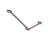 Nero Mecca Care 32mm Ambulant Toilet Grab Rail 45 Degree 750X450mm - Brushed Bronze