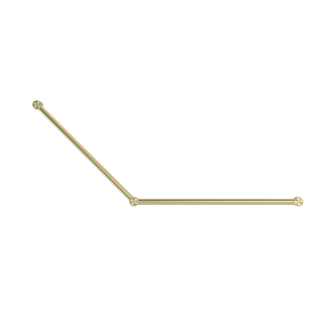 Nero Mecca Care 32mm Dda Grab Rail Set 45 Degree 750X900mm - Brushed Gold