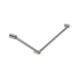 Nero Mecca Care 32mm Dda Grab Rail Set 45 Degree 750X900mm - Brushed Nickel