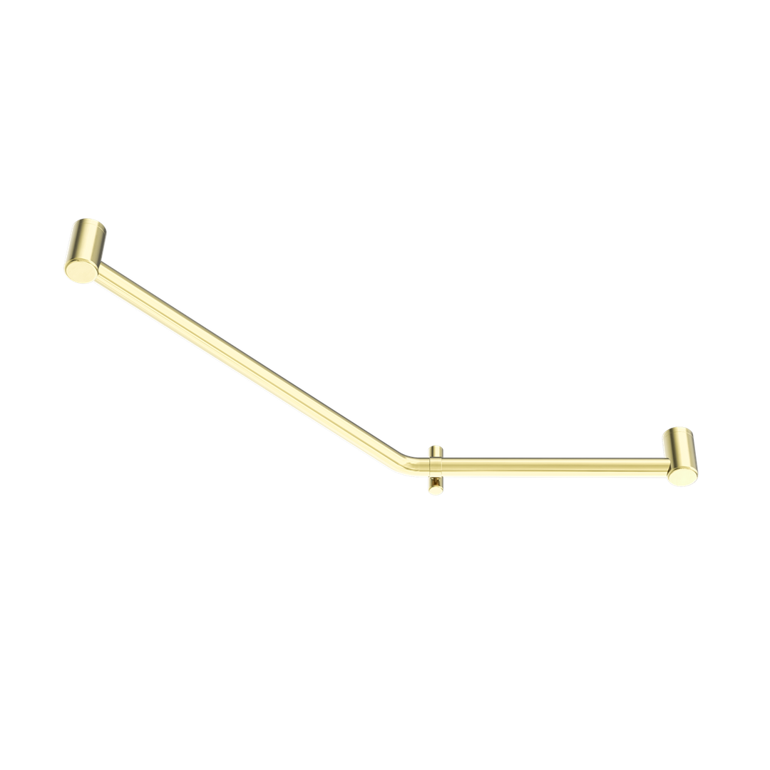 Nero Mecca Care 32mm Ambulant 45 Degree Bent Tube Grab Rail 450X650mm - Brushed Gold