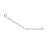 Nero Mecca Care 32mm Ambulant 45 Degree Bent Tube Grab Rail 450X650mm - Brushed Nickel