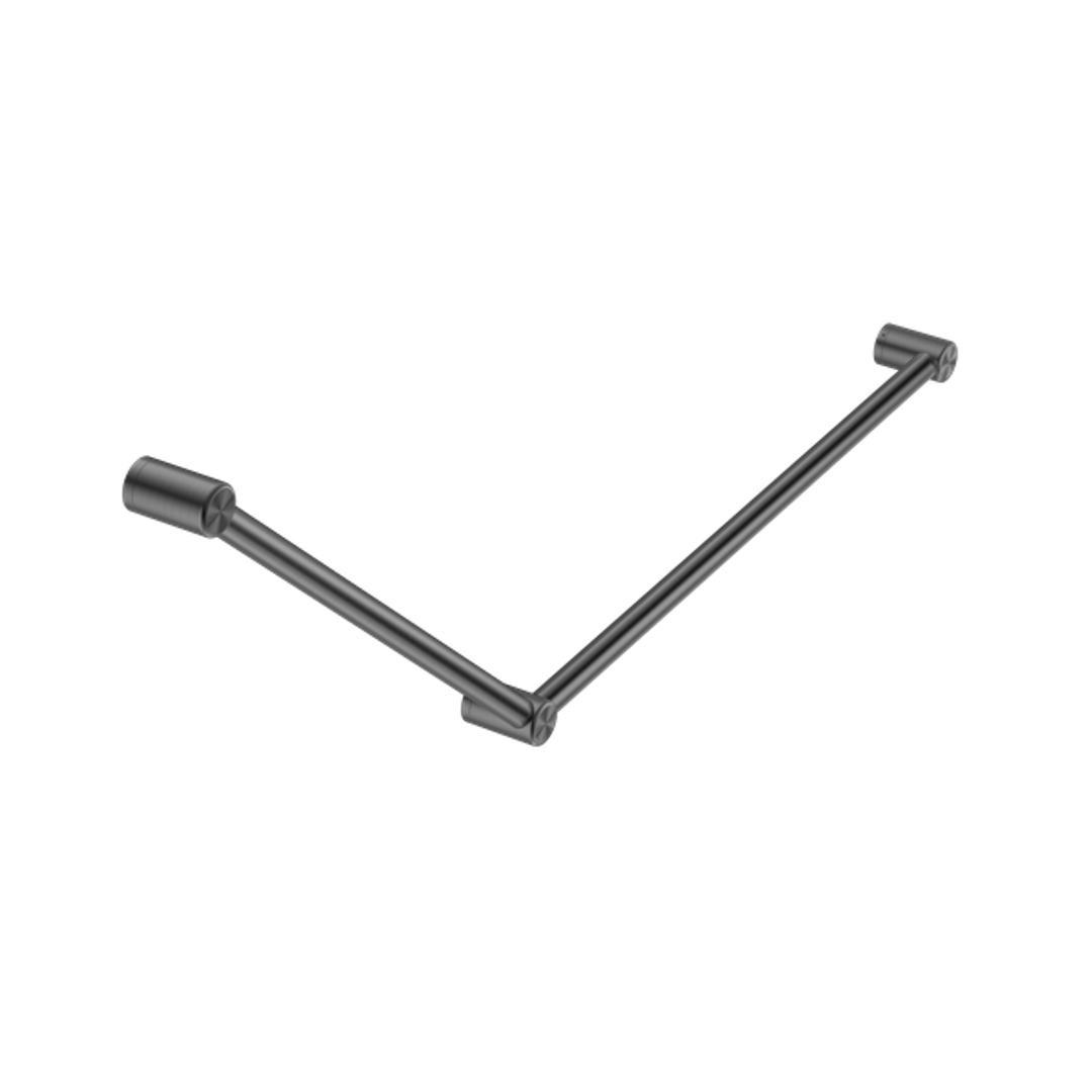 Nero Mecca Care 32mm Dda Grab Rail Set 45 Degree 750X900mm - Gun Metal