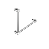 Nero Mecca Care 32mm Ambulant Toilet Grab Rail 90 Degree 450X450mm - Chrome