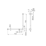 Nero Mecca Care 32mm 90 Deg. 750mm C/W Roll Holder - Brushed Bronze