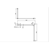 Mecca Care 32mm Dda Nero Toilet Nero Grab Rail Set 90 Degree 600X1065X1025mm - Chrome