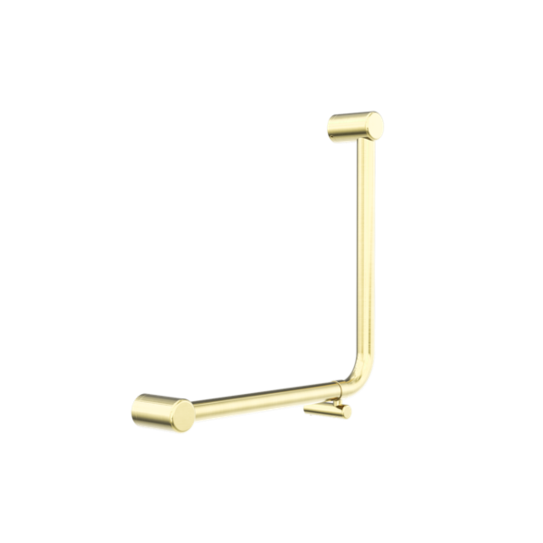 Nero Mecca Care 32mm Ambulant 90Degree Bent Tube Grab Rail 450X450mm - Brushed Gold