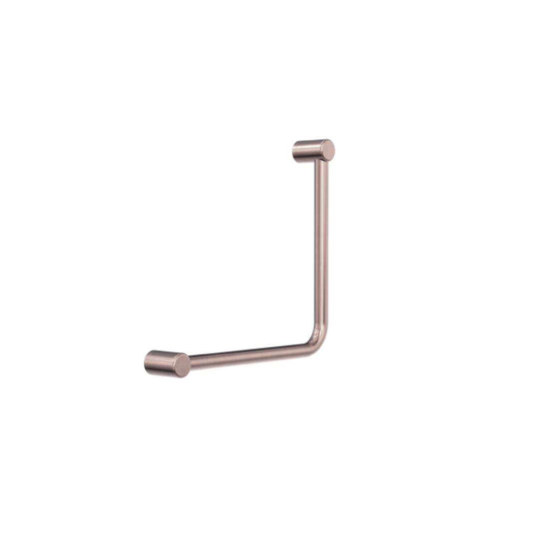 Nero Mecca Care 32mm Ambulant 90Degree Bent Tube Grab Rail 450X450mm - Brushed Bronze