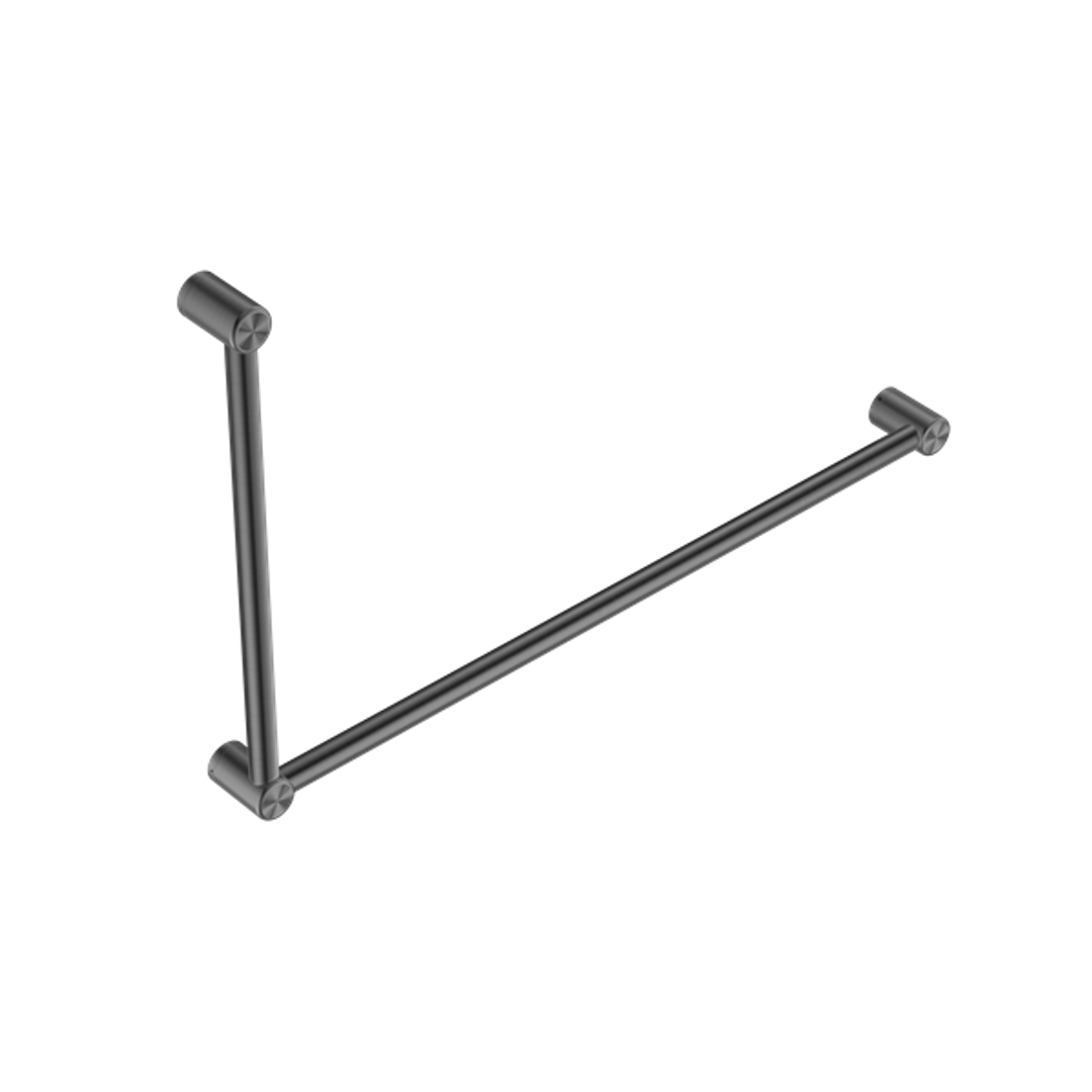 Nero Mecca Care 32mm Dda Grab Rail Set 90 Degree 600X1000mm - Gun Metal