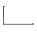 Nero Mecca Care 32mm Dda Grab Rail Set 90 Degree 600X1000mm - Gunmetal