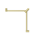 Nero Mecca Care 32mm Wrap Around Corner Grab Rail 600X600mm - Brushed Gold