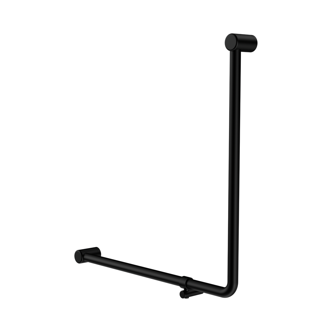 Nero Mecca Care 32mm 90 Degree Accessible Toilet Grab Rail 750mm - Matte Black