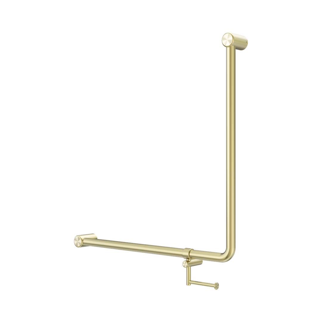 Nero Mecca Care 32mm 90 Deg. 750mm C/W Roll Holder - Brushed Gold