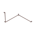 Nero Mecca Care 32mm Dda Toilet Grab Rail Set 90 Degree 600X1065X1025mm - Brushed Bronze