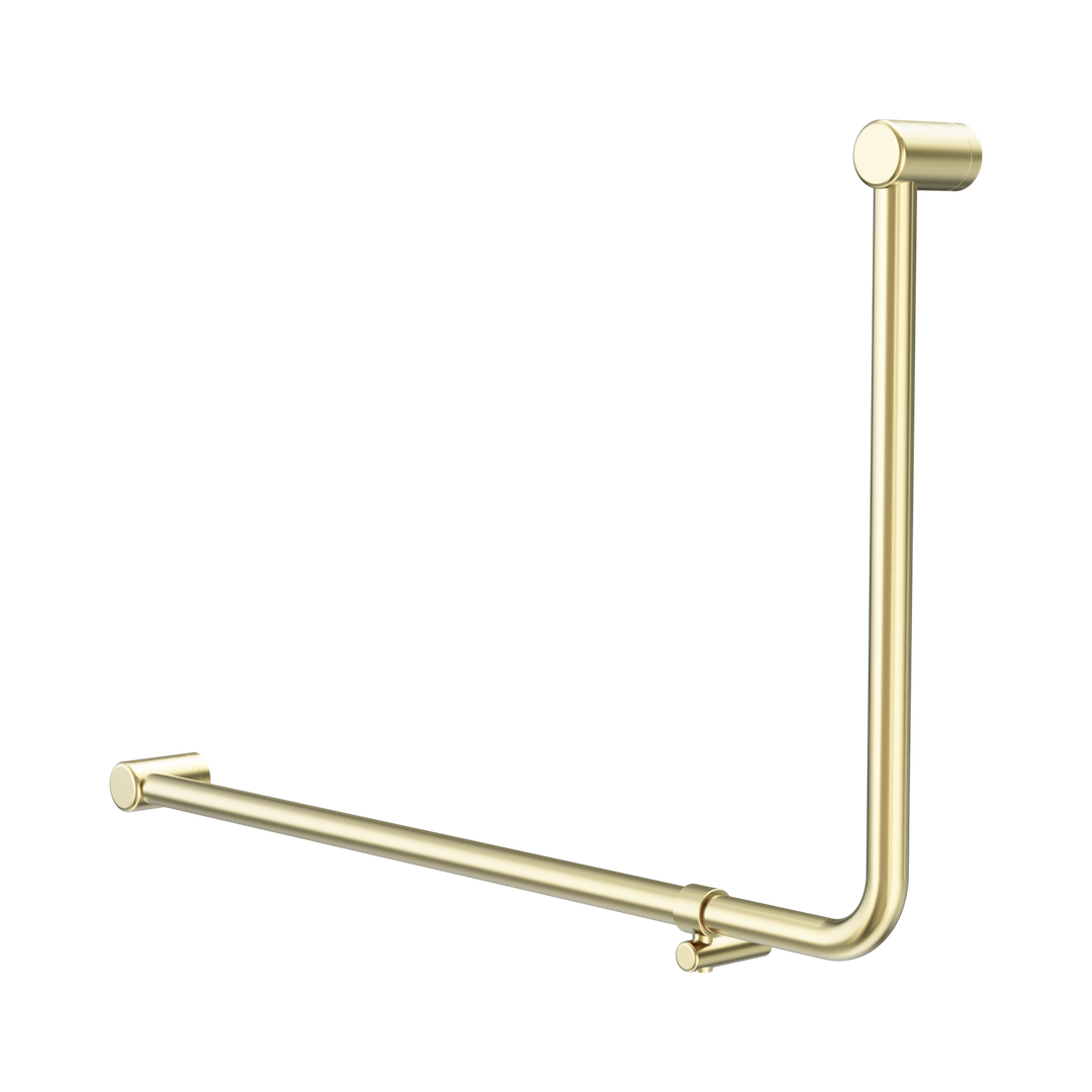 Nero Mecca Care 32mm Dda Toilet 90 Deg. Tube Grab Rail 600mm - Brushed Gold