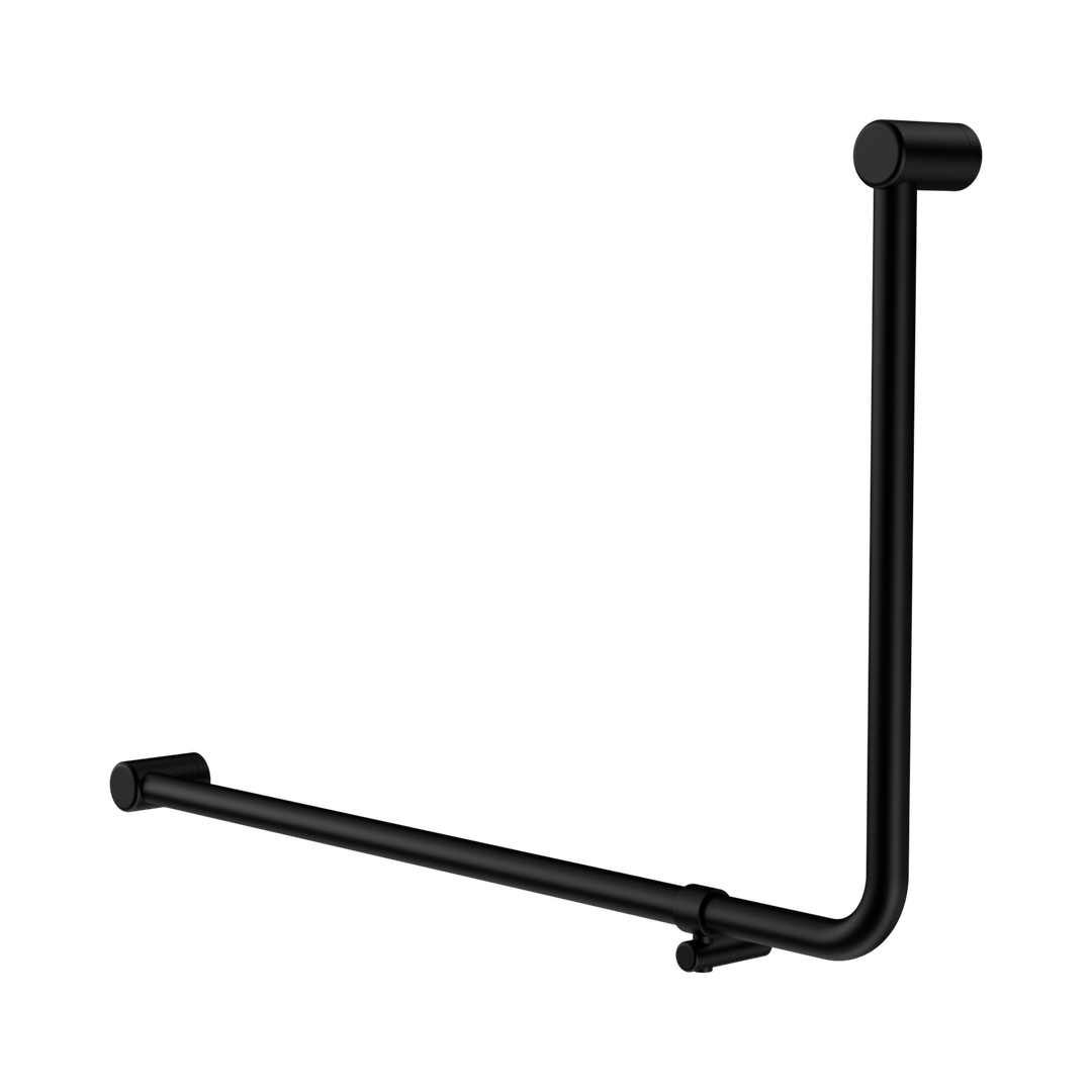 Nero Mecca Care 32mm Dda Toilet 90 Deg. Tube Grab Rail 600mm - Matte Black