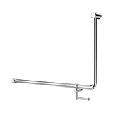 Nero Mecca Care 32mm Dda 90 Deg. Grab Rail 600mm C/W Toilet Roll Holder - Chrome