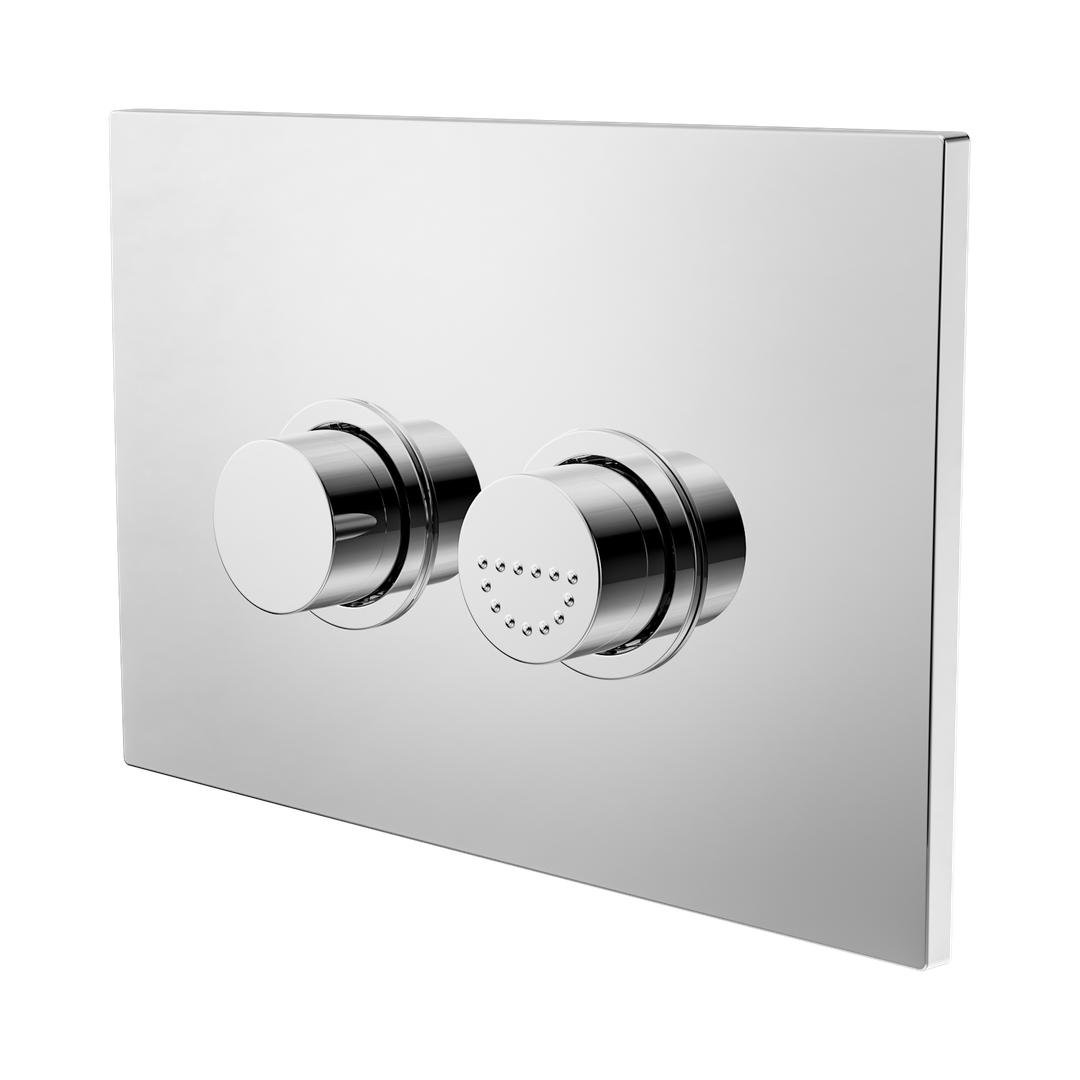 Nero Mecca Care Raised Disabled Care Flush Buttons Plate Dda Toilet Compliant - Chrome