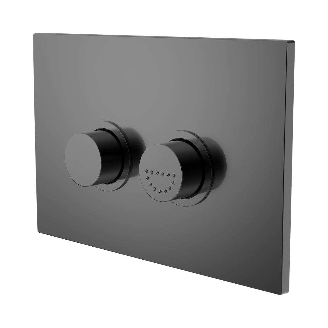 Nero Mecca Care Raised Disabled Care Flush Buttons Plate Dda Toilet Compliant - Gunmetal