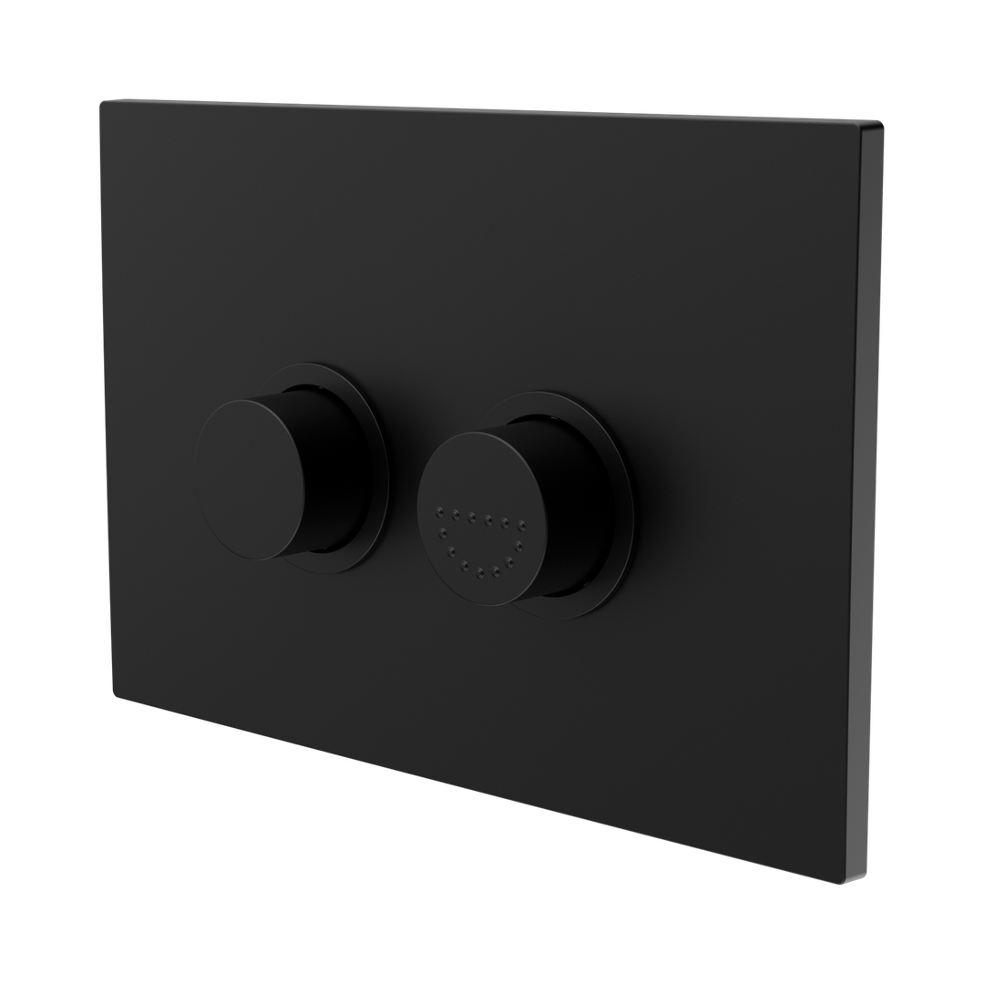 Nero Mecca Care Raised Disabled Care Flush Buttons Plate Dda Toilet Compliant - Matte Black