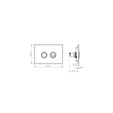 Nero Mecca Care Raised Disabled Care Flush Buttons Plate Dda Toilet Compliant - Chrome