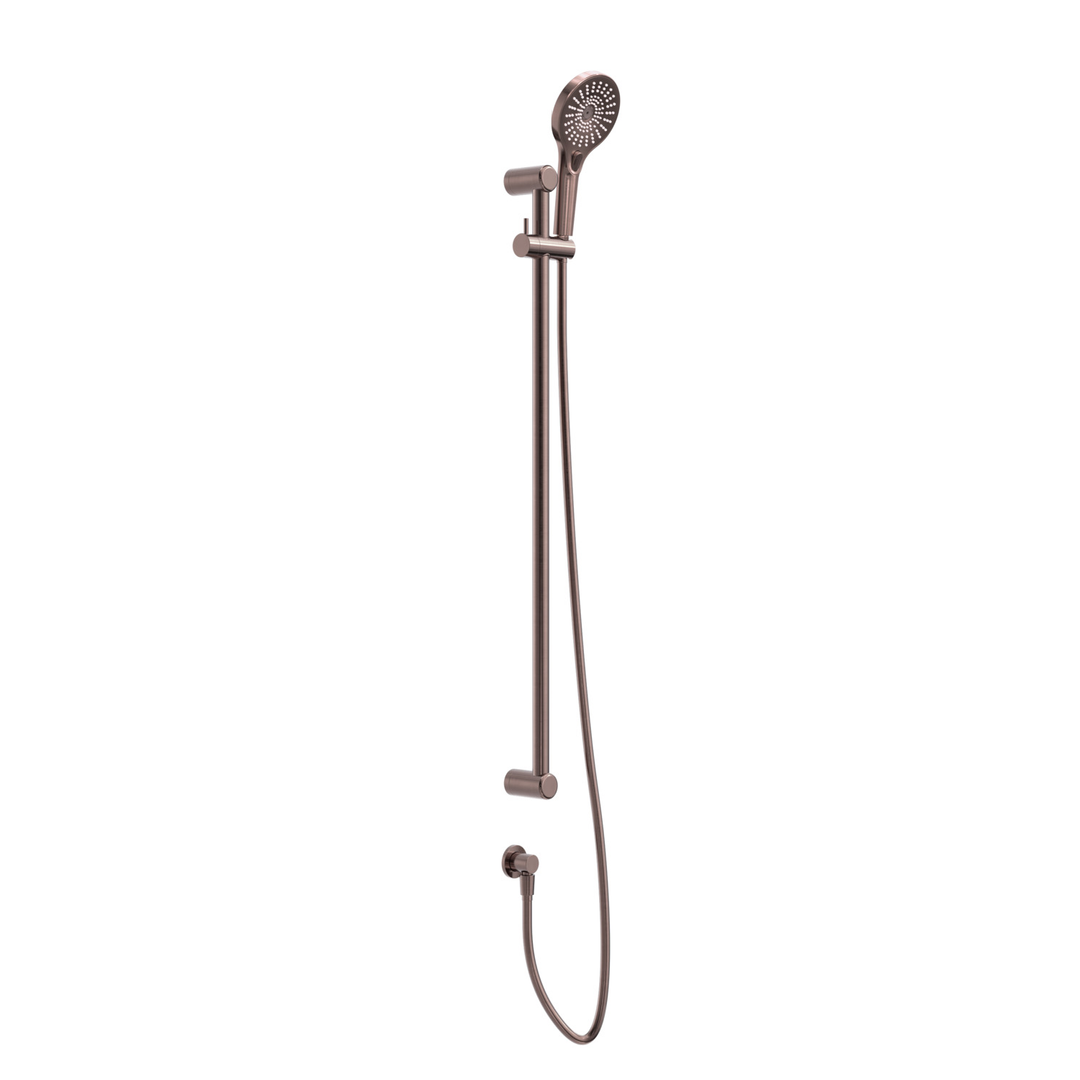 Nero Mecca Care 25Mm Grab Rail And Adjustable Shower Rail Set 900Mm - Brushed Bronze