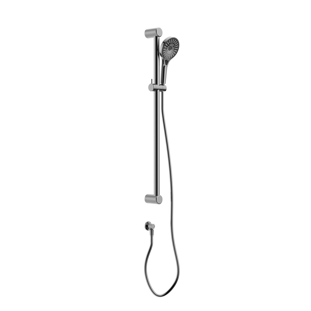 Nero Mecca Care 32Mm Grab Rail And Adjustable Shower Rail Set 900Mm - Chrome