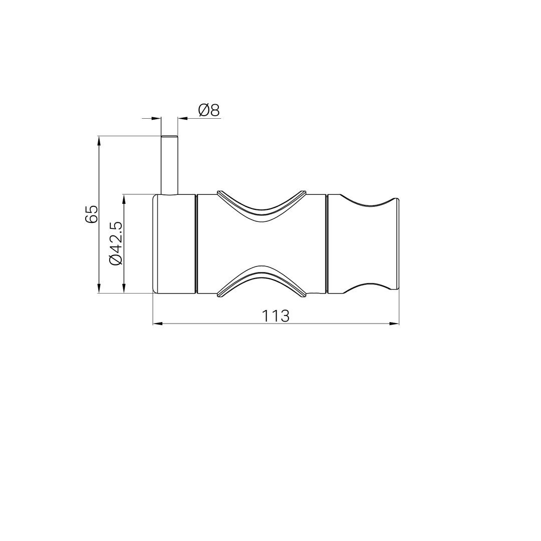 Nero Slider For Mecca Care 32Mm Grab Rail Shower Rail Set - Chrome